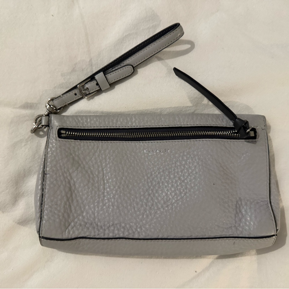 Coach Pebbled Leather Bleeker Wristlet